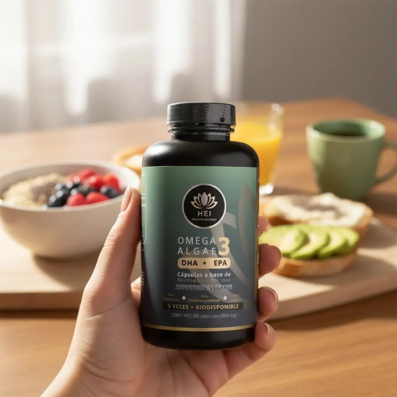 Omega Algae Hei Dha Epa Origen Vegetal Cápsulas