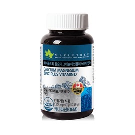 Maple Tree Calcium Magnesium Zinc Plus Vitamin D 1,305mg 90 Tablets / 메이플트리 칼슘마그네슘아연플러스비타민D 1,305mg x 90정