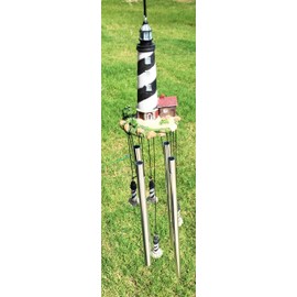 Cape Hatteras Lighthouse Nautical Beacon Resonant Relaxing Wind Chime Patio Garden Decor