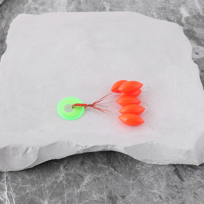 YINETTECH 60PCS Floatings Pop Up Rig Beads Red 15x7mm Compatible