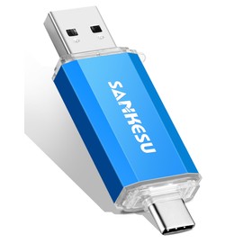 SANKESU USB C Flash Drive 256GB Thumb Drive for Android Phone USB 3.1 Type-A & Type-C Dual OTG Photo Storage Memory Stick Compatible with PC Laptop Macs Smartphone Tablet