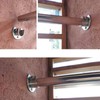 2 Pack Flange Rod Holder, Closet Rod Bracket End Supports