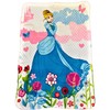 Princesss Cinderella, Flowers, Butterflies, Castle, Clouds and Hearts Throw Blanket