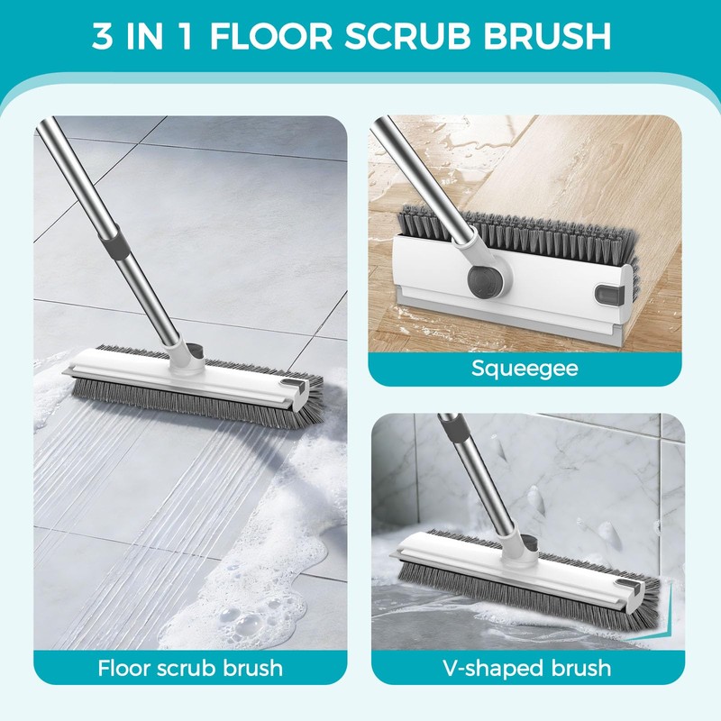 SetSail Floor Scrub Brush, 3 in 1 Floor Scrub Brush