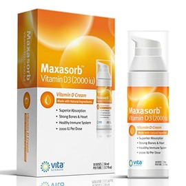 Vita Sciences Vitamin D3 Skin Cream - 2000IU Maxasorb D3 Lotion - 1.7 Fl Oz by Vita Sciences