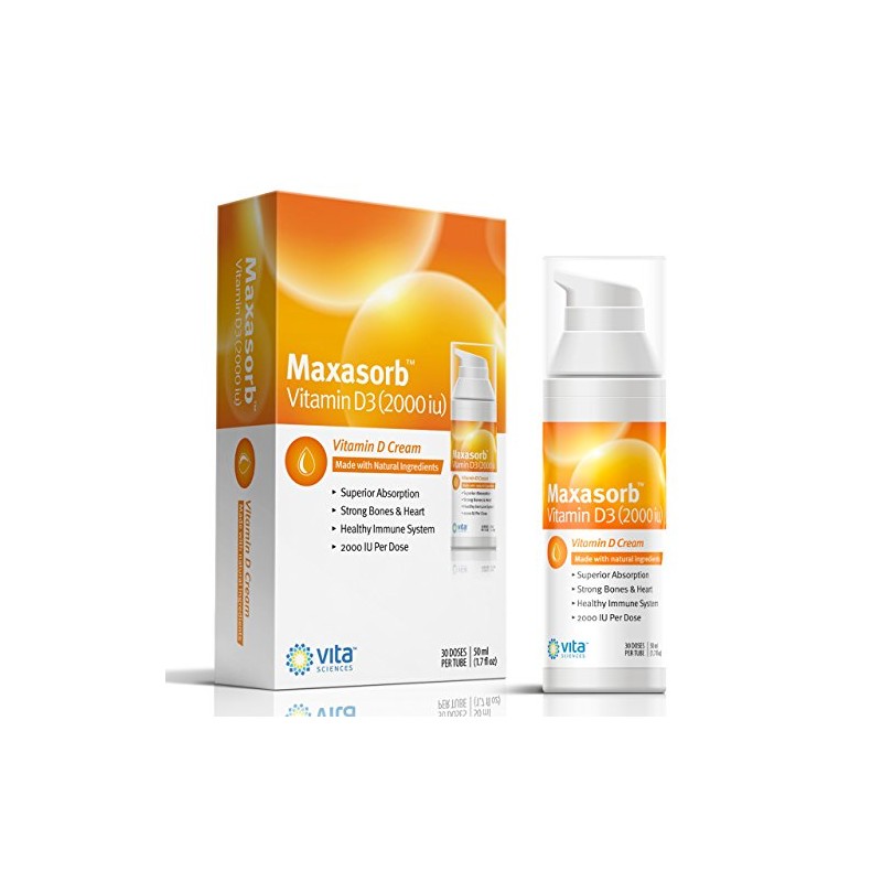 Vita Sciences Vitamin D3 Skin Cream - 2000IU Maxasorb D3