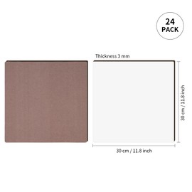 PYD Life 24 Pack Sublimation MDF Board Blanks Sheets Bulk White 11.8" x 11.8",1/8" Thick(3 mm) Wood Boards for Custom Coasters Ornaments,for Xtool Glowforge 40 W Cutting Machine DIY Projects