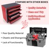 MayRecords Red Mini Metal Tool Box with 5 Drawers and