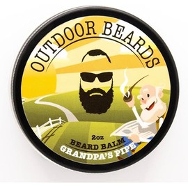 Beard Balm | 2 oz Cleansing Balm for Beards Short or Long | Beard Conditioner for Men | Essential Moisturizer for Every Man's Beard | Leave Hair and Skin Healthy (Grandpa's Pipe)