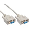 InLine® Serial cable, InLine®, molded, DB9F/F, 1:1, 5m, beige