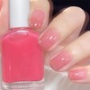 COSMOO Esmalte de Uñas Nude Rosa Melocotón Secado Rápido Transparente