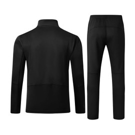 Rdruko Men's Tracksuits 2 Piece Set Athletic Sports Casual Full Zip Jogging Sweatsuit,Black,3XL