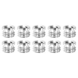 MECCANIXITY Set of 10 Screw Nuts for Camera, Tripod Screw Adapter, Monopod, Flash Light