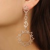 YienDoo Moon Sun Dangle Earrings Star Studs Rose Gold Charms