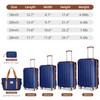 LARVENDER Luggage Sets 6 Piece Hardshell Expandable Suitcase Set with