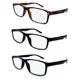 BIENCOOL Blue Light Blocking Reading Glasses,Readers for Men Women Spring Hinge Computer Eyeglasses (3 Mix Color-2, 1.50, x)