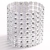 SKY CANDYBAR 100 Pcs Rhinestone Napkin Rings Diamond Silver