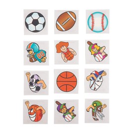 Fun Express Sports Tattoos (72 pieces) Party Favors, Youth Sports & Activities