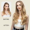 SARLA U Part Hair Extensions Dirty Blonde Full Head Clip