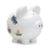 Child to Cherish Ceramic Piggy Bank for Boys, Construction Trucks,