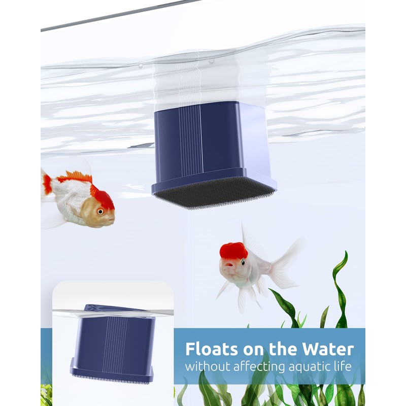 SEAOURA Aquarium Magnetic Cleaner with Thermometer, Fish Aquarium Mini Magnetic