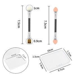 SHYSBV Pack of 20 Double-Sided Disposable Eyeshadow Brushes with Soft Sponge - Professional Sponge Eyeshadow Applicators for Eye Makeup, Cosmetic Tools for Women & Girls