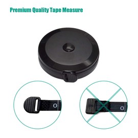 2 Packs Tape Measure for Body Measuring Tape for Cloth Measuring Tape for Sewing Tailor Fabric Measurements Tape (Black)