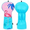 mytag Tropical Driver Headcover, Flamingo Patch Golf Driver Head Cover