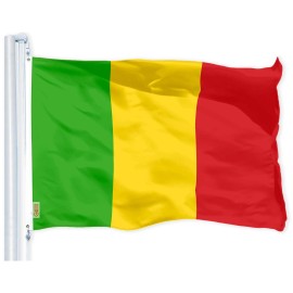 UD_G128 Combo Pack: USA American Flag 3x5 Ft 150D Printed Stars & Mali Flag 3x5 Ft 150D Printed