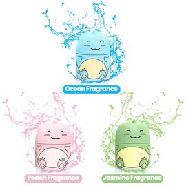Toilet Bowl Cleaner Bottle, Cute Dinosaur-Shaped Bathroom Toilet Tank Cleaner  with Ocean, Jasmine, and Peach Scent - Color: 3 Bottles