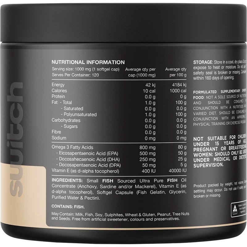 Switch Nutrition Ultra Fish Oil High Strength Norwegian Omega 3