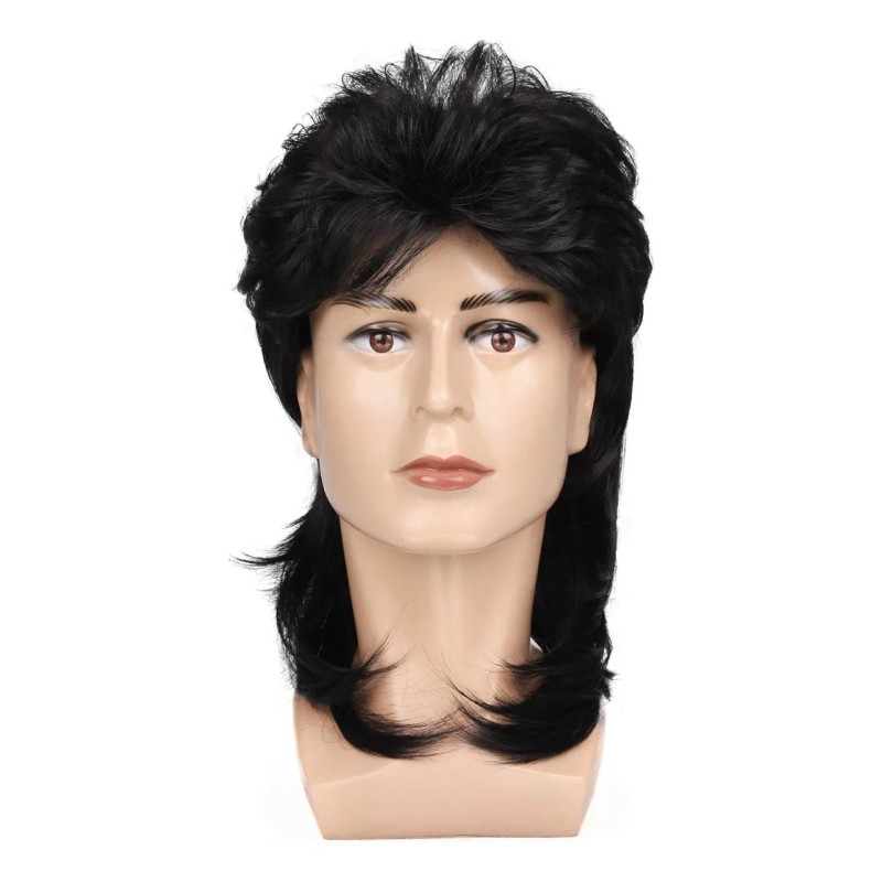 Peluca Larga Cabello Para Hombre 80 Disfraces Party Natural