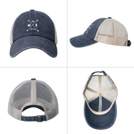 Yipaidel Women's Cowboy Hat - PNW Vintage Baseball Cap, Adjustable Mesh Hat for Mom & Aunt, Outdoor Gift Navy