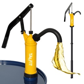 TALFIT Lever Action Barrel Pump,55 Gallon Drum Pump, For Fuels, Chemicals, Corrosive Liquids, Water Based Fluids, Fits 5 to 55 Gallon Drums & Barrels (Reinforced PP - High Corrosion Resistance)