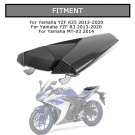 Rear Seat Fairing Tail Cover Cowl for YZF R3 R25 2013 2014 2015 2016 2017 2018 2019 2020 2021 2022 and for MT03 MT25 MT125 2013 2014 2015 2016 2017 2018 2019 2020 (Carbon fiber color)