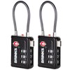 Brinks TSA Accepted Indicator Luggage Lock, Black - Resettable Combination,