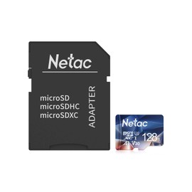 Netac 128GB Micro SD Card with Adapter, microSDXC UHS-I Flash Memory Card Up to 100MB/s - A1, U3, Class10, V30, 667X, FAT32, High-Speed TF Card