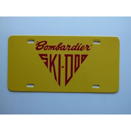 Vintage 60's Ski Doo Bombardier Snowmobile Logo Novelty License Plate (101)
