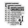 (3PCS) Understanding Engineers Sticker, Funny Engineer Stickers – Tech Support