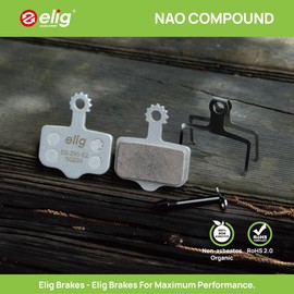 ELIG Bike Disc Brake Pads for Avid/Sram Elixir 1 3 5 7 9 R CR Mag, Level T TL TLM Ultimate Base, XO, XX, XXWC, Level Stealth 2 Pot C1, Red AXS 2 Piston D1, Force eTap AXS D1/D2, Apex HRD D1｜Road/MTB