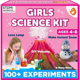 Butterfly EduFields Kit de ciencia de más de 100 piezas para niñas de 4, 5, 6, 7, 8 años | Niñas en CTIM y experimentos científicos | Ideas de regalos educativos para niñas de 4, 5, 6, 7, 8 años |