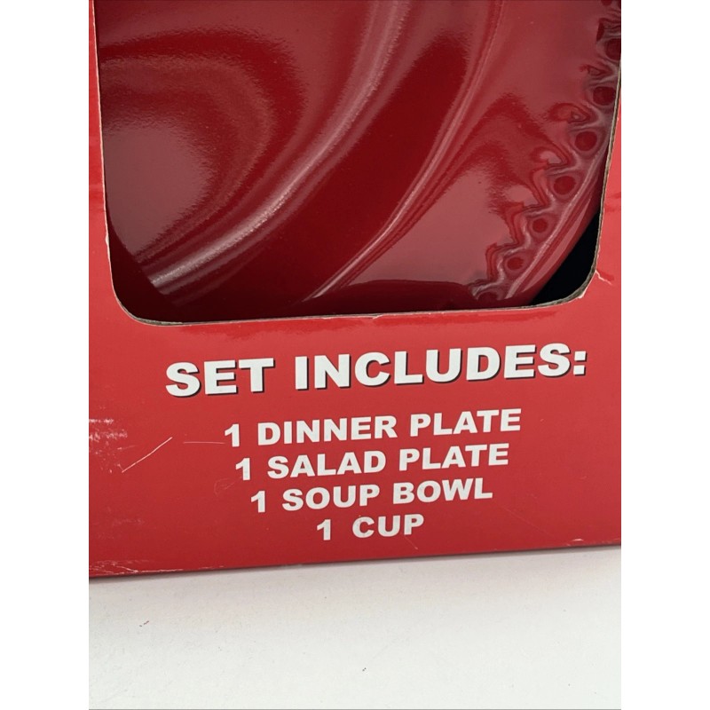 Emeril's Emeril Bistro Red 4 Piece Place Setting Dinner /