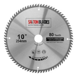 TCT25480T Saxton TCT Circular Wood Saw Blade 254mm x 30mm Bore x 80T for Bosch Makita Dewalt