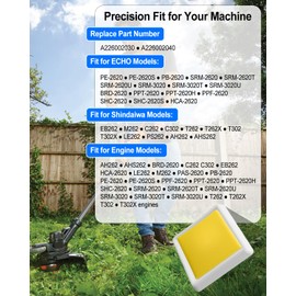 10 Pcs SRM-2620 Air Filter A226002030 & Pre Cleaner A226002040 Fit for Echo SRM-2620 Pro Extreme PAS-2620 SRM-3020 Shindaiwa AH262 BRD-2620 C302 T302X Lawn Mower