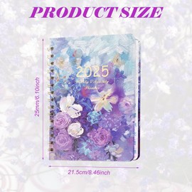 A5 Diary 2025 Week To View, 2025 Diary from January 2025 - December 2025, 2025 Academic Diary with Strong Twin-Wire Binding, 2025 Diary A5 Week To View Spiral Bound, 2025 Planner with Hard Cover