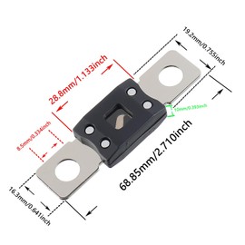 SIGANDG 350A MEGA High Current Fuse - 350 Amp Bolt-on Fuse for Cars, Trucks, Construction Vehicles, Buses, Caravans (2 Pcs)