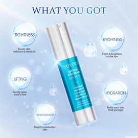 YOYORY Retinol Under Eye Cream - for Dark Circles and Puffiness, Eye Bags, Wrinkles Fine Lines Hydrates Moisturizes & Lifts (20ml)