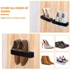 HOFURME 6 Pcs Adjustable Wall Mounted Shoes Rack with Sticky
