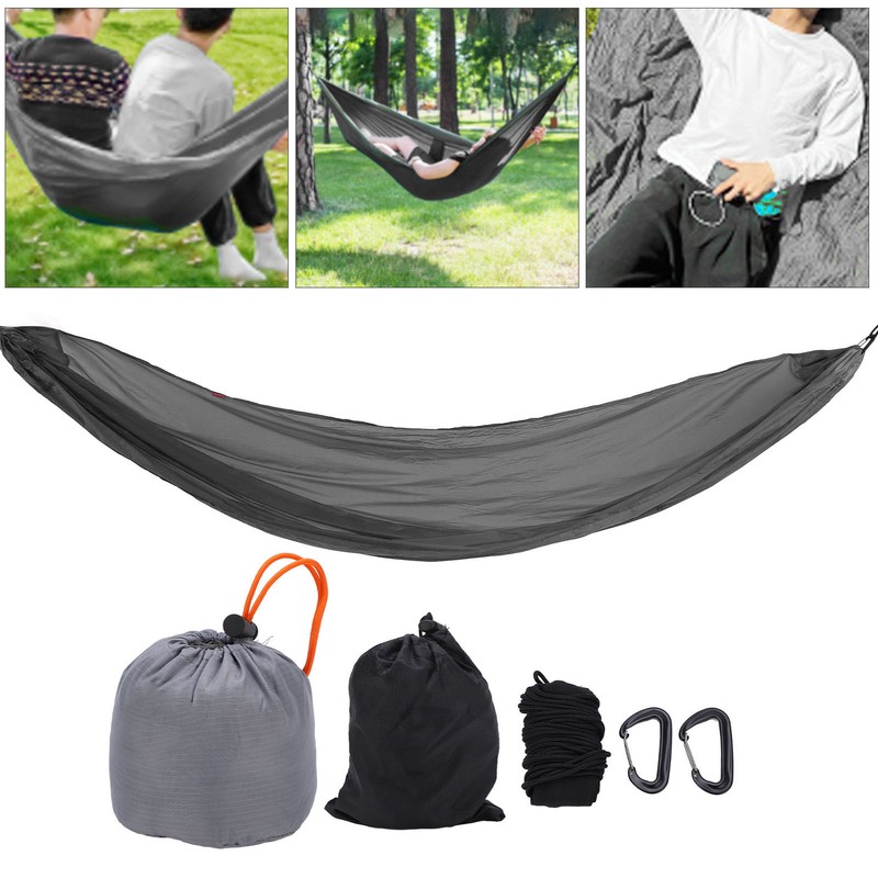 Camping Hammock Portable Parachute Hammock with Storage Bag and Snap