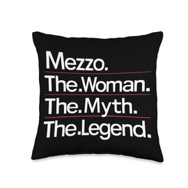 Mezzo Soprano Singer Vocal Vocalist Voice Singing Choir Throw Pillow